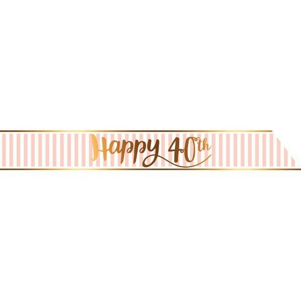 image 1 of Creative Party Pink Chic 40th Birthday Sash - Pink - One Size