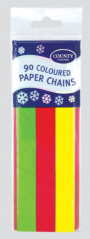 image 1 of 90 Paper Chain Strips (Makes Over 5m Chain)