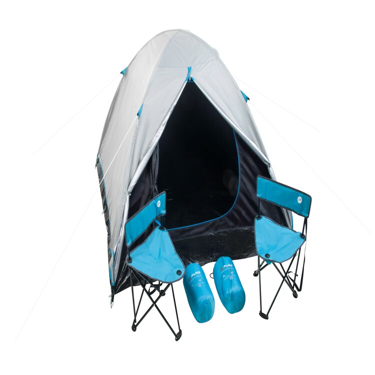 2 Person Camping Set With 2 Sleeping Bags And Chairs