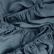 image 5 of OHS Soft Plain Fitted Bed 25cm Deep Elasticated Sheet, King - Denim Blue
