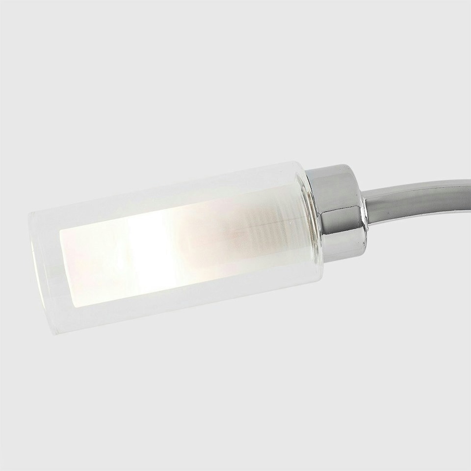 image 1 of ValueLights Modern 3 Way Spiral Flush Chrome Ceiling Light Fitting With Glass Shades