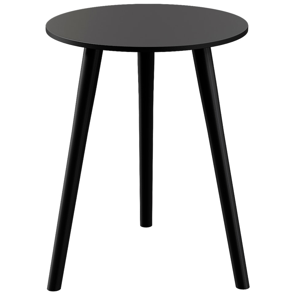 image 1 of Vida Designs Round Side Table Sofa Bedside Coffee Table, Black