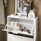 image 7 of SoBuy Narrow 2 Flip-Door Shoe Cabinet, White, 23.6x9.8x31.5 inches, 12.22 kg - FSR137-W
