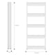image 2 of 5 Tier Slim Slide Out Kitchen Trolley Storage Shelf & Organizer Rack White | White
