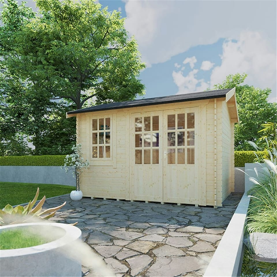 image 1 of 14ft x 12ft (4150mm x 3550mm) Horsforth "The Tallahassee" 28mm Log Cabin With 1 Window