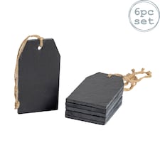 Nicola Spring Slate Hanging Tags - 5 x 9cm - Natural - Pack of 6