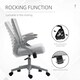 image 7 of Vinsetto Mesh Office Chair, Swivel Task Desk Chair with Lumbar Back Support, Flip-Up Arm, Adjustable Height for Home Office, Grey