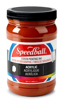 Speedball Acrylic Screen Printing Ink, Brown, 32oz