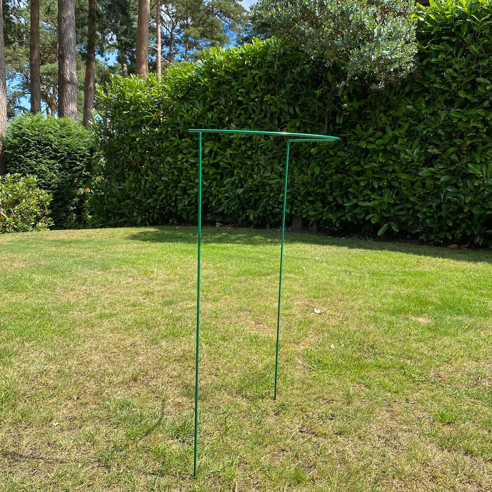 image 1 of Garden Plant Support Connecting Interlocking Metal Hoops (45cm x 60cm) - Pack of 2