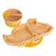 image 1 of Tiny Dining Children's Bamboo Suction Dinosaur Dinner Set - Yellow