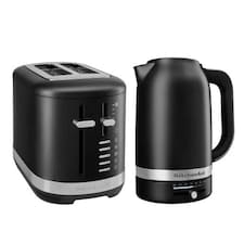 KitchenAid Breakfast Suite Matte Black 1.7L Kettle and 2 Slice Toaster Set