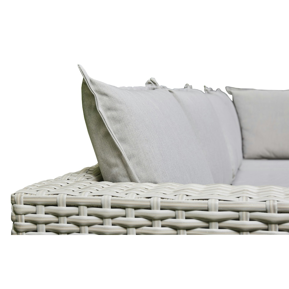 image 1 of DS Living Malibu Grey Rattan Garden Furniture 6 Seater + Fire Pit