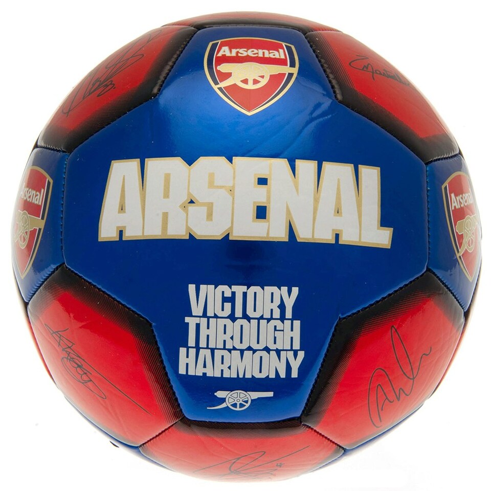 image 1 of Arsenal FC Victory Through Harmony Signature Football - Blue/Red - 5