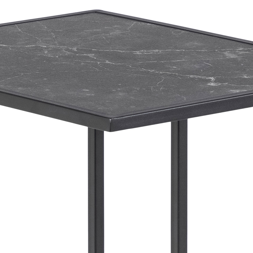 image 1 of Infinity Side Table in Matt Black
