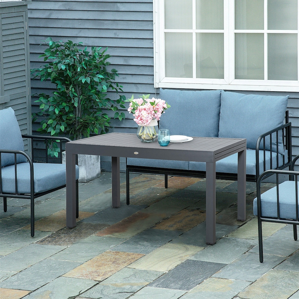 image 1 of Outsunny Extendable Garden Table 10 Seater for Lawn Balcony Patio