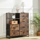 image 2 of Living and Home Wooden Storage Cabinet with 6 Drawers