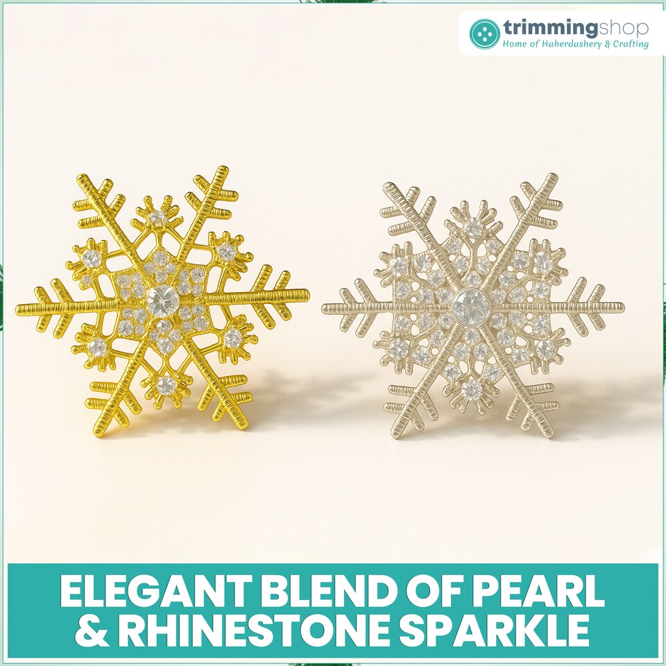image 1 of 1pc Snowflake Napkin Rings, Napkin Holder with Diamante Rhinestone