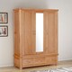 image 1 of Bologna Triple Wardrobe - L57 x W146 x H191 cm - Oak Brown