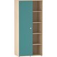 image 7 of Junior Vida Neptune 1 Door Wardrobe 5 Shelves & Clothes Rail, Blue & Oak