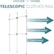 image 7 of House of Home Telescopic Clothes Rail Double Wardrobe Hanging Rack Adjustable Storage Black