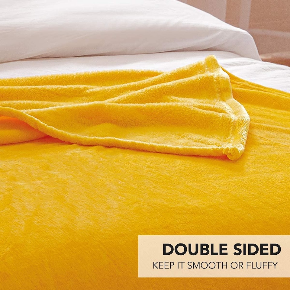 image 1 of Keplin Flannel Fleece Throw Blanket Soft Plush Microfibre Bedspread