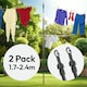 image 2 of KCT 2.4m Extendable Washing Line Prop Pole – 2 Pack Black