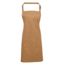 Premier Unisex Adult Colours Pocket Full Apron | Cream | Camel | One Size | 1
