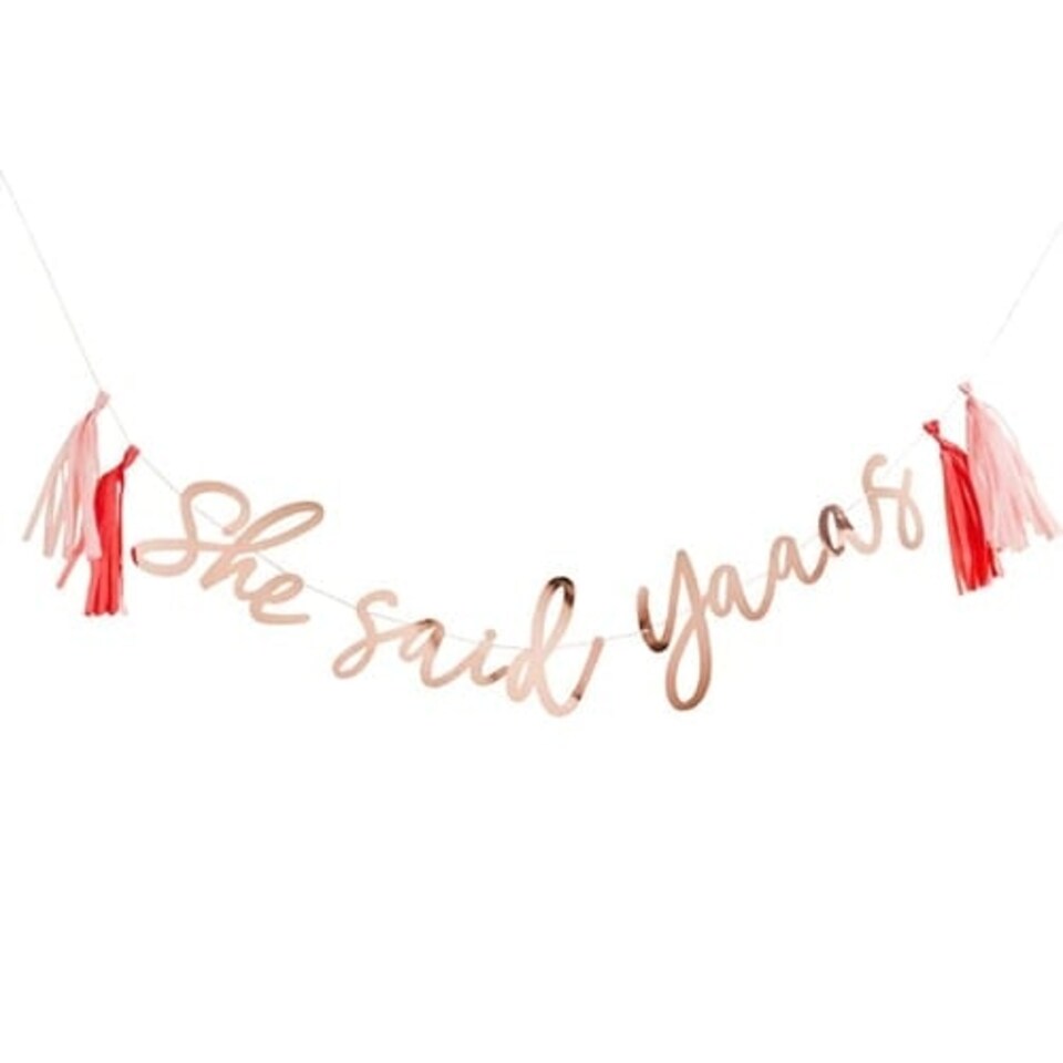 She Said Yaaas Hen Party Foil Cardboard Letter Banner 200cm