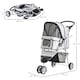 image 4 of PawHut Pet Stroller Pushchair Carrier for Cat Puppy with 3 Wheels Grey
