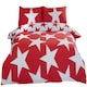 image 1 of All Stars Polycotton Reversible Duvet Set with Pillowcase Red | Double