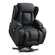 image 3 of Caesar Dual Motor Rise Recliner Bonded Leather Heat And Massage Chair (Black)