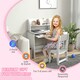 image 5 of ZONEKIZ Kids Desk and Chair Set with Storage, for Ages 5-8 Years 