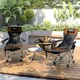 image 8 of Outsunny Set of 2 Reclining Camping Chairs Orange | Orange and Black