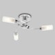 image 3 of ValueLights Modern 3 Way Spiral Flush Chrome Ceiling Light Fitting With Glass Shades