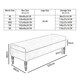image 3 of 120cm Safar Plain Ottoman Storage Bench -Naples Shoes Bench with Black Turned Wooden Legs - Dark Grey Upholstery Footstool Storage