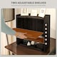 image 4 of HOMCOM 4-Tier Desktop Organiser with Cable Management for Stationery Dark Brown