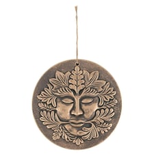 Green Goddess Bronze Effect Wall Plaque (8/32) - MDF and Rope
