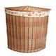 image 3 of Set of 2 Light Steamed Corner Laundry Baskets with Garden Rose Lining | Multi | Garden Rose