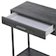 image 8 of HOMCOM Console Table Worktop Bottom Shelf 2 Drawer Industrial Minimal Style Grey 