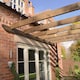 image 5 of Wall Mounted Garden Pergola - Wood - L300 x W360 x H270 cm - Rustic Brown