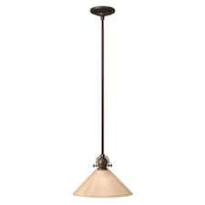 Mayflower 1 Light Dome Ceiling Mini Pendant Olde Bronze, E27