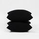 image 5 of OHS 2 x Soft Boucle Fleece Cushion Covers, 45x45cm - Black