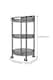 image 5 of Living and Home 3-Tier Multifunction Floor-standing Plastic Round Storage Cart Organizer Rack | Black