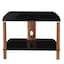 Walnut with black glass - Selected