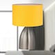 image 4 of First Choice Lighting Valentina Brushed Chrome Touch Lamp with Ochre Shade Silver | Yellow