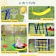image 3 of AIYAPLAY 6 in 1 Kids Swing Set with 3 Swings, Climbing Net and Ladder