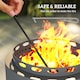 image 4 of Outsunny 48.5cm Smokeless Wood Burning Firepit Metal Fire Pit, Dark Grey | Grey | Dark Grey