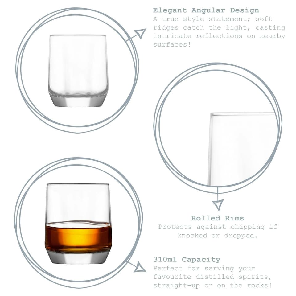 image 1 of LAV 12 Piece Diamond Glassware Set - - Clear Clear