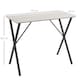 image 3 of HOMCOM 120 cm Rectangular Bar Table for 4 People, Modern Breakfast Bar Table with Wood Effect Tabletop, Steel Legs, Coffee Desk for Living Room, White