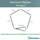 image 4 of Bettacare Pet Pen, Pentagon, White, 70cm High, 5 Panels, 1x72cm Door Panel and 4x72cm Side Panels, Dog Pen for Pets and Puppies White